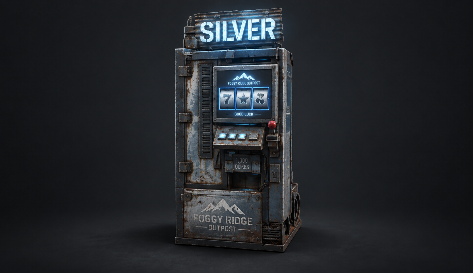 Silver 1,000 Duke Foggy Casino Machine