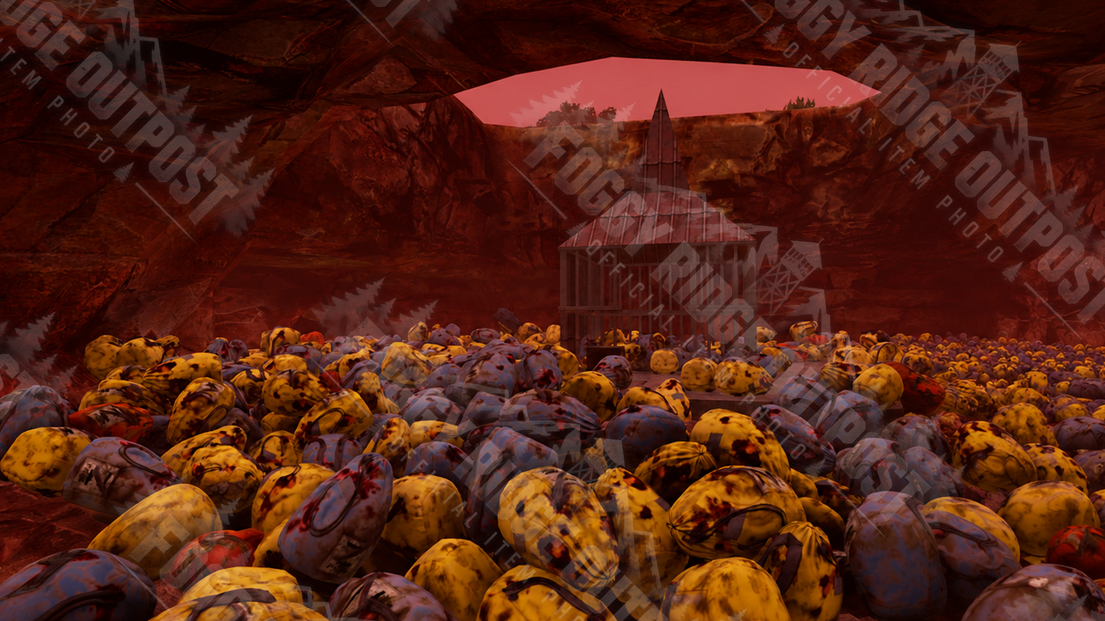 Not pumpkins—a McDonald’s ball pit made entirely from loot bags. Somebody hit the horde-night jackpot.