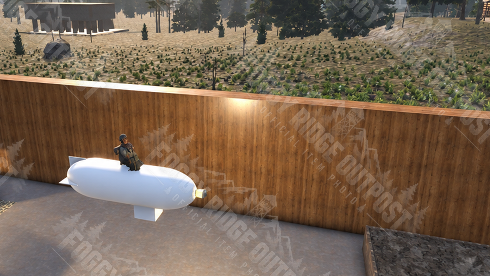 Andy sails over the forest in his special blimp because roads are for people without imagination.