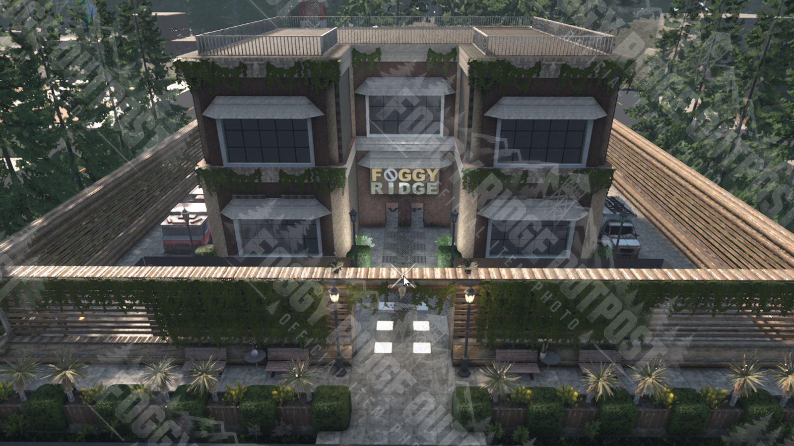 The old Season 3 lobby—a preserved piece of Foggy Ridge history from several apocalypses ago.